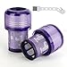 Produktbild 2 Stück Filter für Dyson V12 Detect Slim Absolute Staubsauger Extra/Total Clean/Fluffy Zubehör Hepa-Filter, Ersatzteil 971517-01