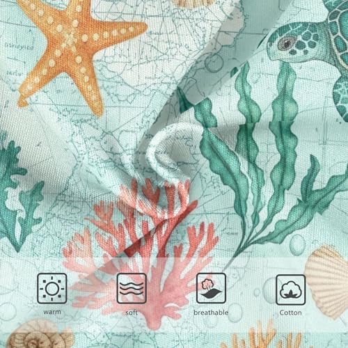 Designer Toddler Girls Underwear 2t Cotton Panties Little Girl Watercolor Green Sea Turtles Shells Briefs Girls Undies3