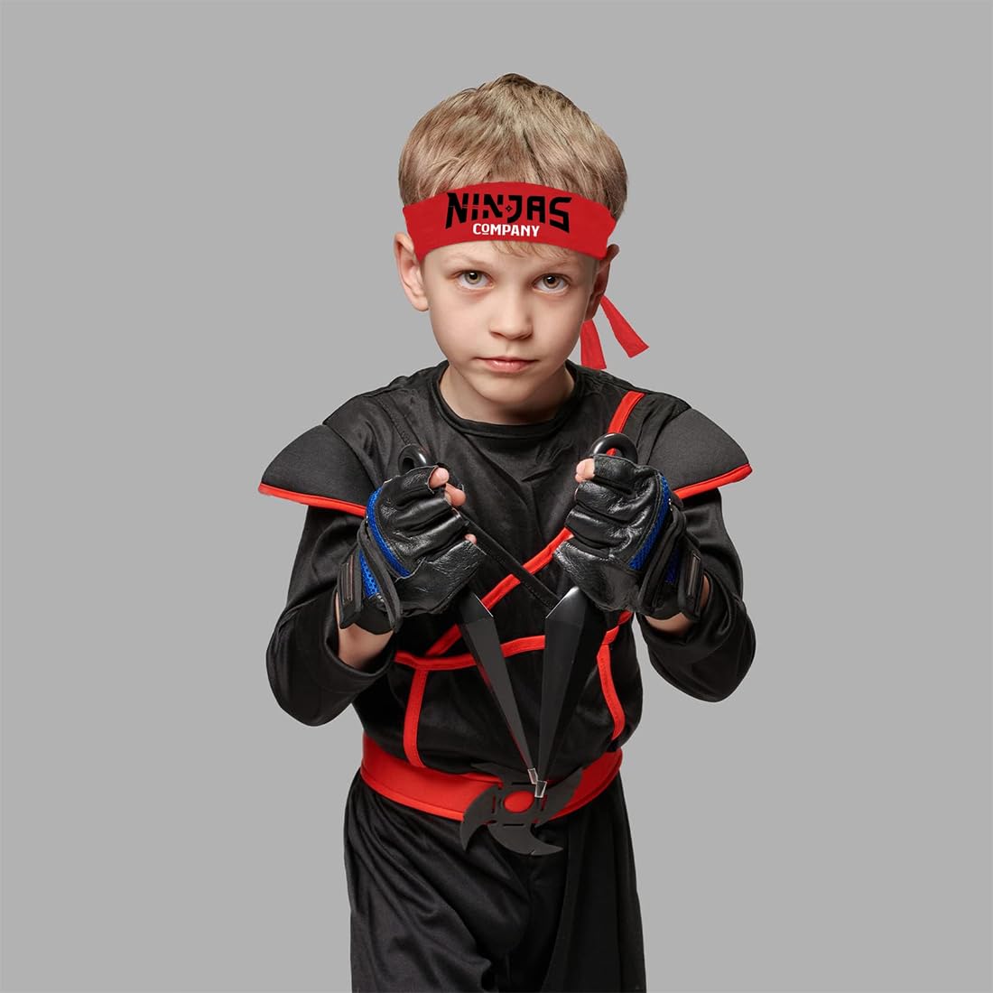 8 bandeaux ninja pour fête, bandeaux ninja, décorations d'anniversaire pour enfants, cadeaux pour fête ninja, adaptés aux fêtes sur le thème du karaté, aux fêtes d'anniversaire