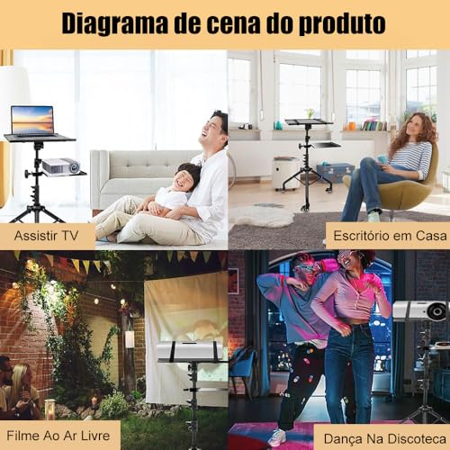 Suporte Projetor, Suporte para Projetor, Tripé Portátil para Laptop, Altura Ajustável Suporte Projet