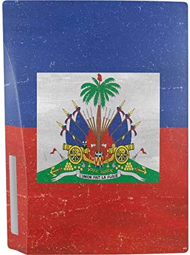 Skinit Decal Gaming Skin Compatible with PS5 Bundle - Haitian Flag Distressed Design