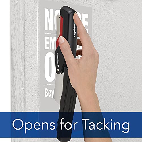 Rapid 5000599 Supreme S50 Superflatclinch Half Strip Stapler 50-Sheet Capacity Black/Red #TOP3