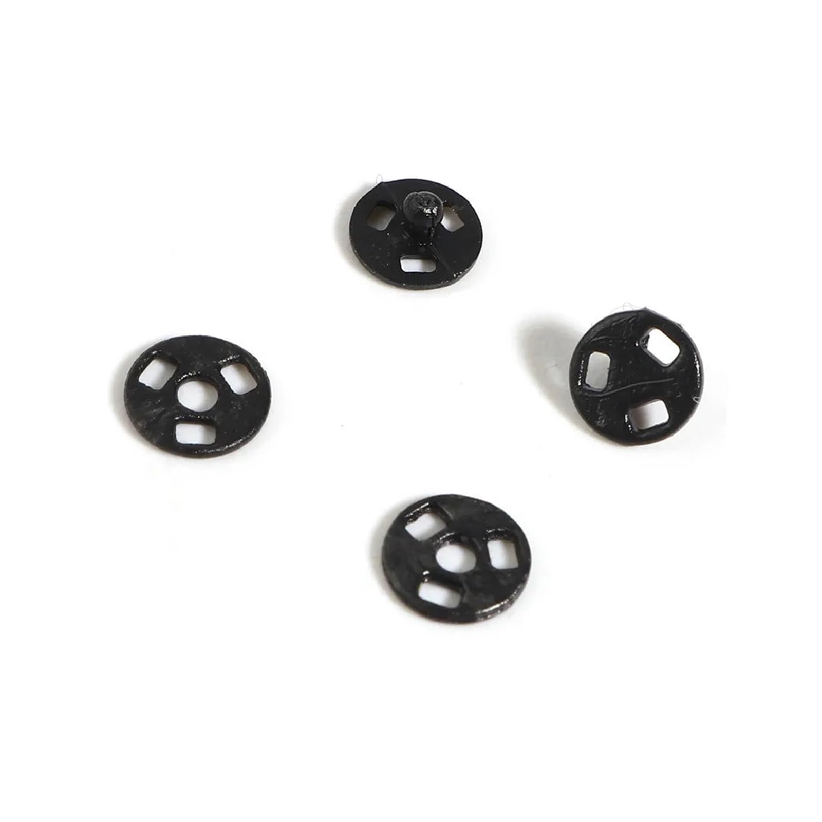 Broches for coser 300 juegos de cierres a presión plástico, botón, costura for ropa, fabricación muñecas, redondo oculto 4mm(White)