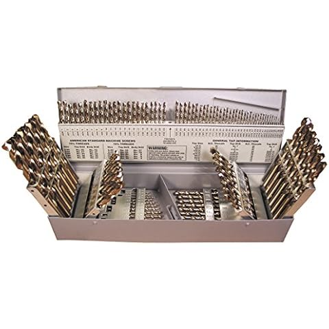 Viking Drill and Tool by Norseman 69280 Type 240-D 135 Degree Split Point Cobalt Jobber Gold Finish Drill Set (115 Piece) Cover