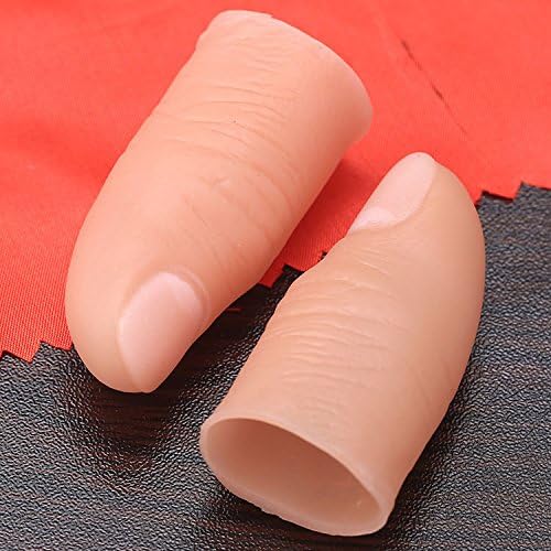 dophee Finger Magic Trick Fake Soft Thumb Tip Close Up Stage Show Prop Prank Toy (5Pcs)