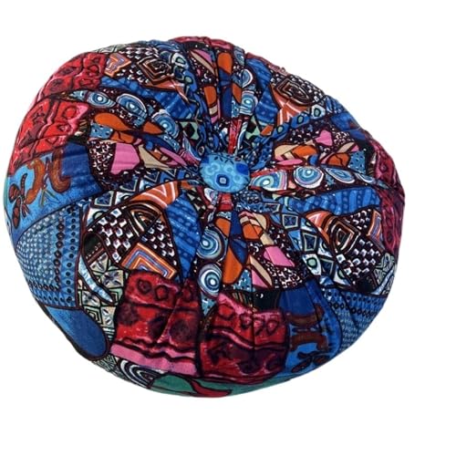 MWAHJU CojíN Almohada de Suelo, Almohada Grande Redonda, Asiento, Almohada de meditación, cojín de Suelo for meditación en Interiores y Exteriores para Interior(Blue A)