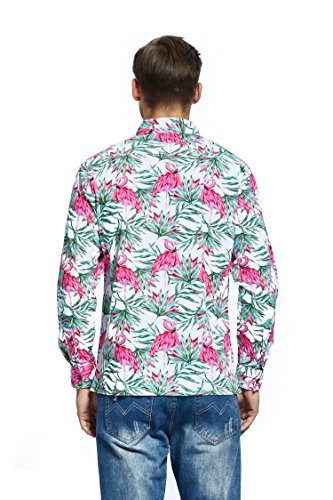 Image of Matchable Family Hawaiian Luau Men Women Girl Boy Clothes in Flamingo in Love