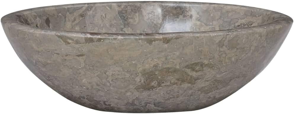 vidaXL - Waschbecken Grau 53x40x15 cm Marmor