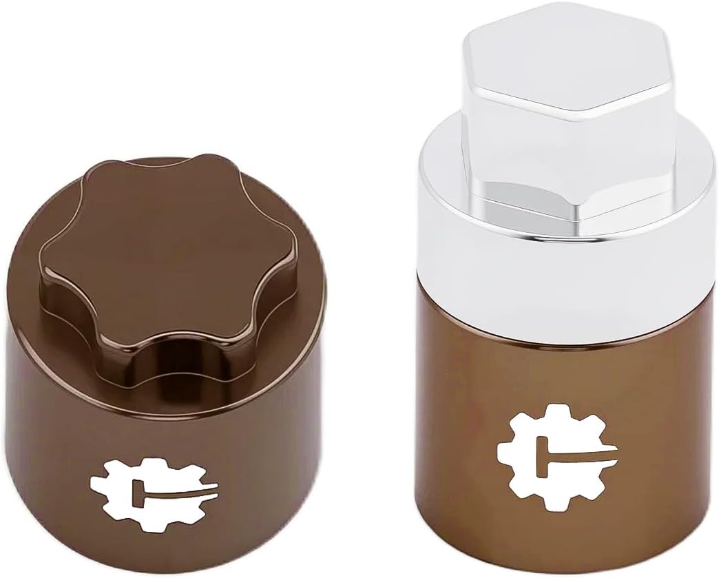 4PCS Aluminum M4 Nut Wheel Hub Center Cap Manual Locking Hubs for 1/10 RC Traxxas TRX4 Axial SCX10 D90 Tamiya MST Redcat,Earthy Brown