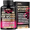 Multivitamin for Women - B-Complex | Whole Foods | Hair Growth Support | Digestion & Metabolism | Iron - 47in1 Womens Multivitamin - Bioavailable & Gentle on Stomach - Made in USA - 90 Capsules