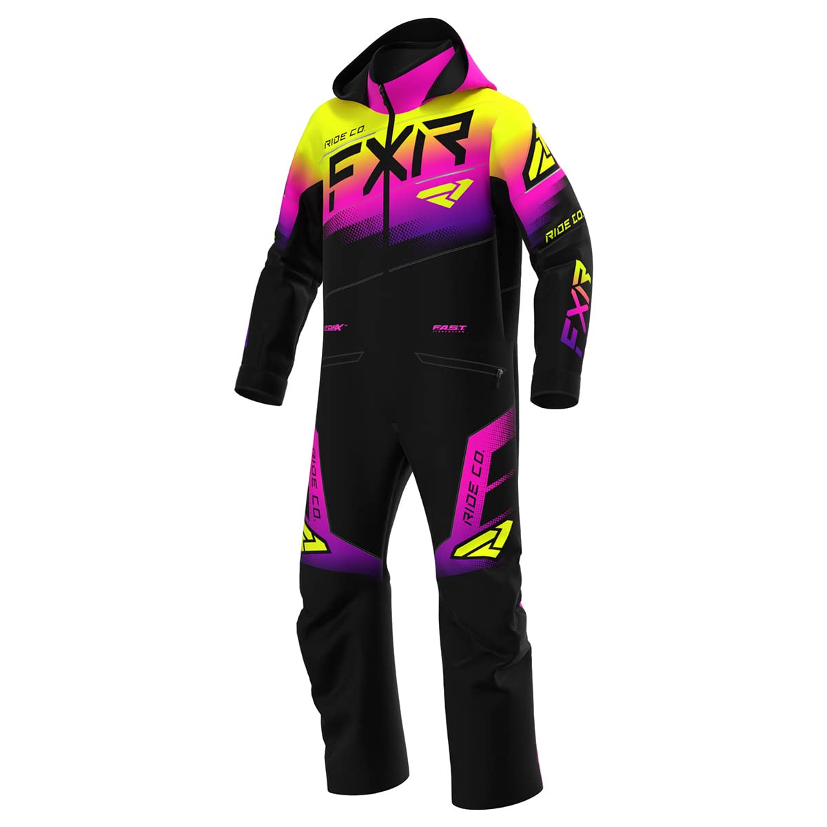 FXR Child Boost Monosuit (Black/Neon Fusion - 2)