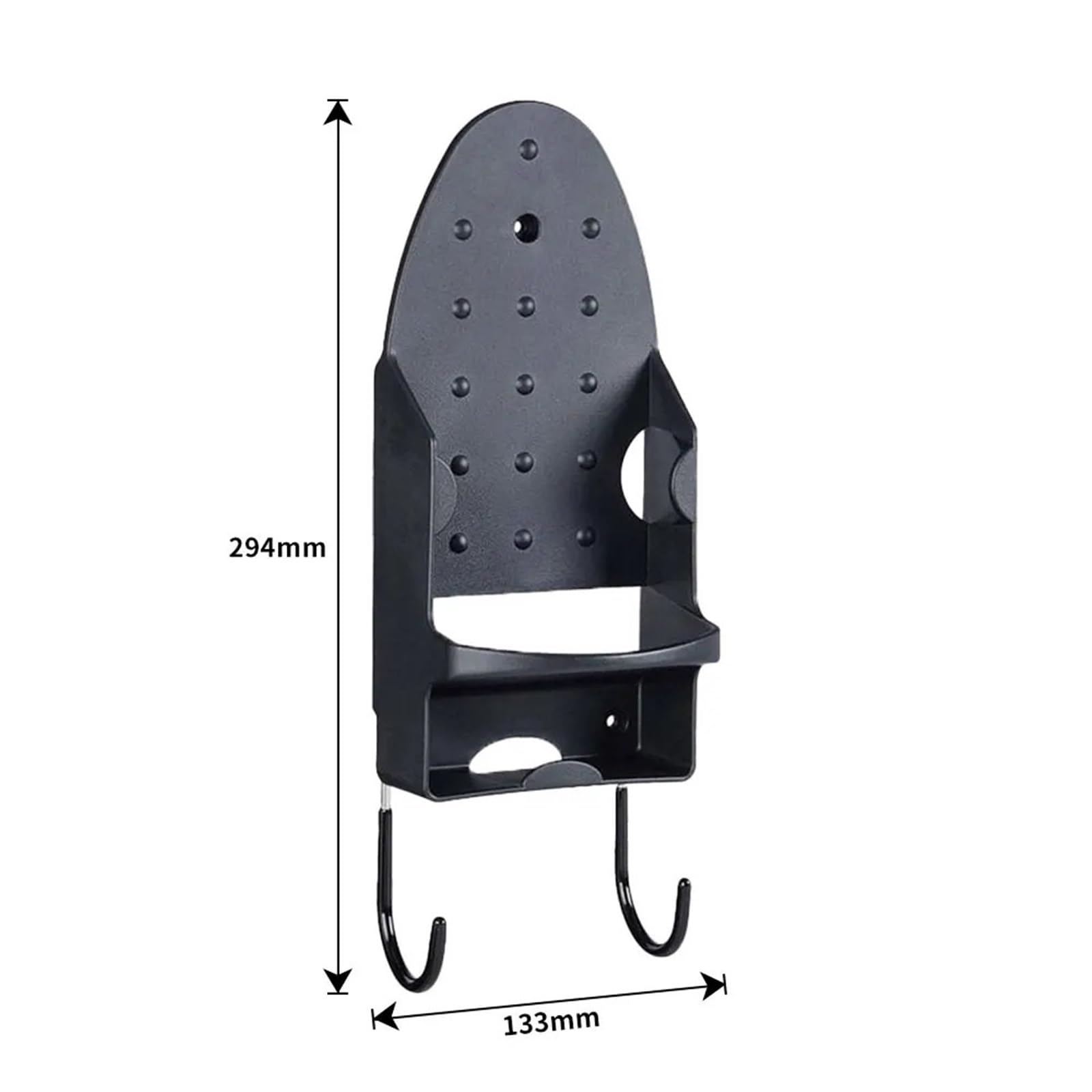Porta ASSE da Stiro con Ganci Rimovibili Appendiabiti in Ferro Montato a Parete for Mobile Lavanderia(White)