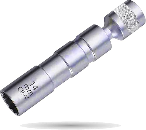 Miniatura 8 de Bujía giratoria magnética de 0.551 in y 0.630 in, unidad de 12 puntos de 38 pulgadas, 360 ajustable de 0.039 pulgadas, juego de enchufes de bujía de