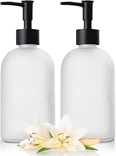 YTDTKJ 2 Pcs Glass Soap Dispenser Set for Bat...,