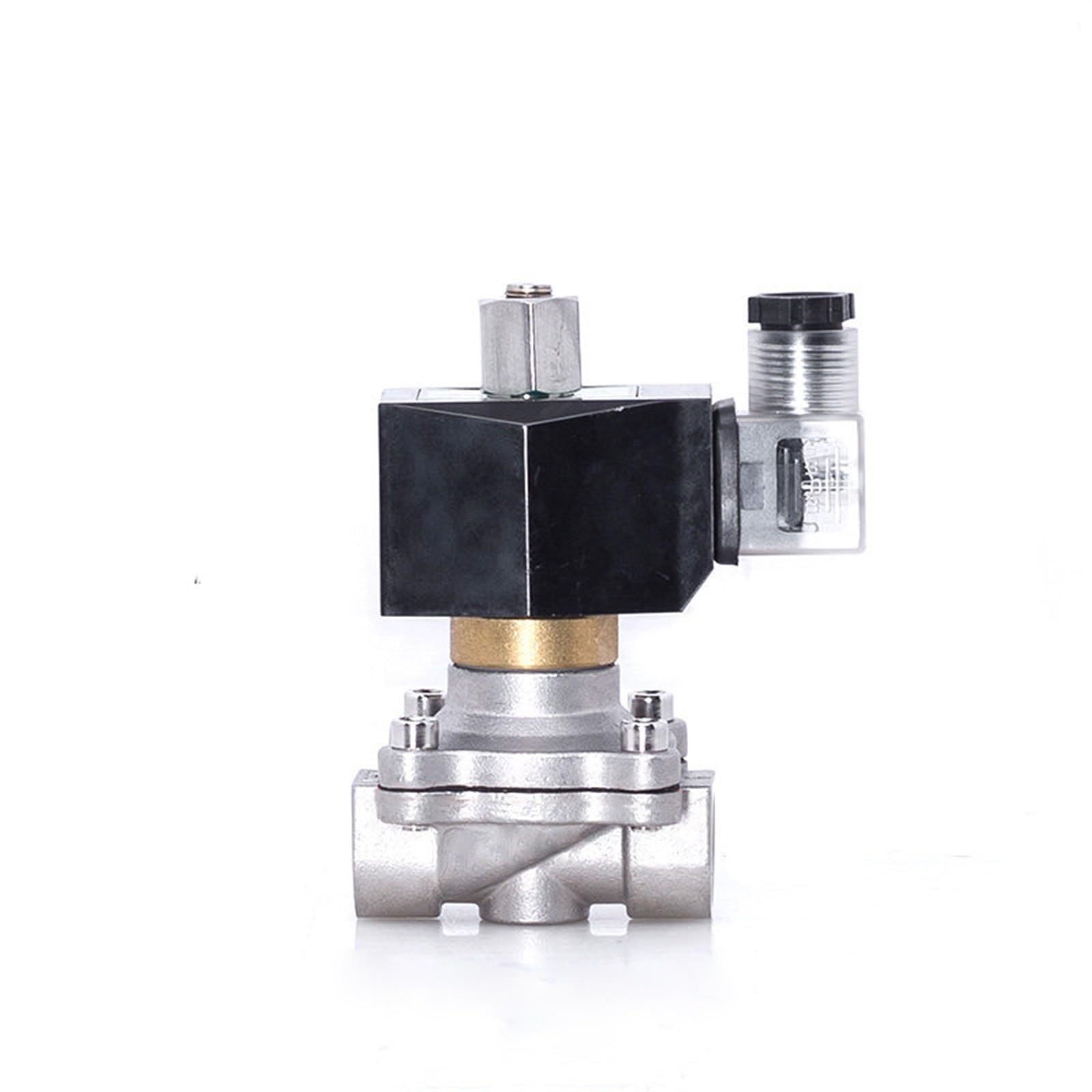 QRUYHBAJU 1/2" Stainless Steel Solenoid Valve Waterproof Normally Open Solenoid Valve With LED Power Indicator 24V 12V 220V 110V(BSP-220VAC)