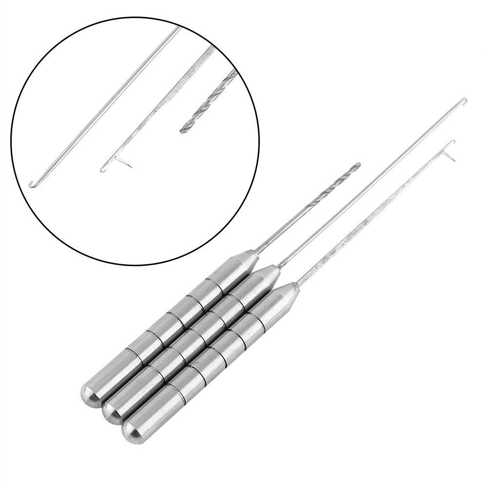 Yosoo Pesca Rig Cebo Aguja Kit 3 en 1 Acero Inoxidable De Perforación Herramienta de Tackle Rig para Pescado Cebo para Carpas