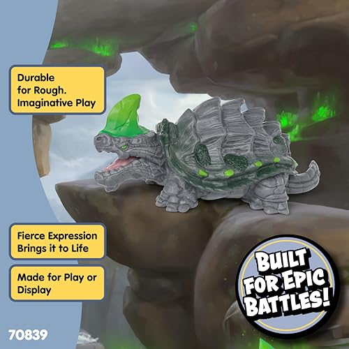 Image of Schleich Eldrador Creatures - 4 inch Stone Tortoise Figurine - Fantasy Monster Toy for Boys and Girls - Durable Battle Beast - Cool Turtle Figure for Imaginative Play - Kids Ages 6+ | 70839