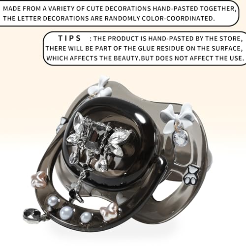 Image of CutiePlusU Large Size Pacifier DIY Big Shield Pacifier - Dark