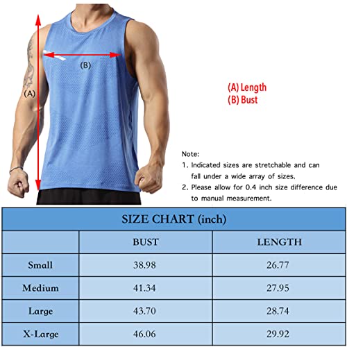 Mens Workout Muscle Tanks Gym Vest Fitness Jogging Sports Tank Tops Quick-Dry T49T51 - Image 6