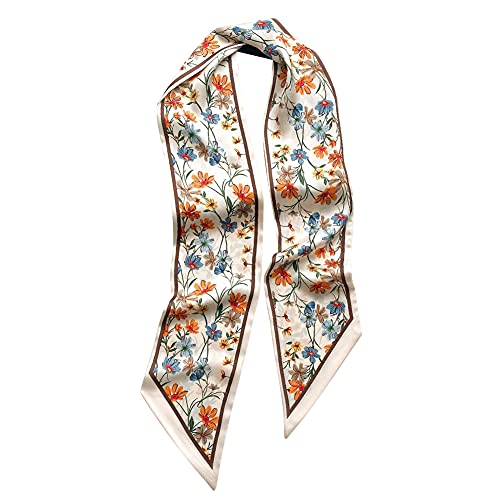 IMLECK Handbag Handle Head Hair Band Neck Silk Ribbon Scarf for Women Girls Decoration2