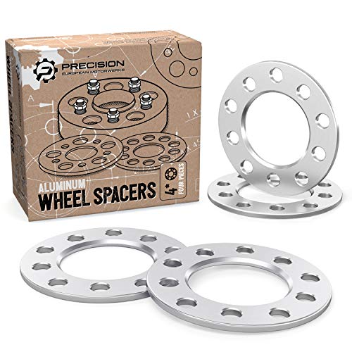 0.25 Inch Flat Wheel Spacers 5X4.5 And 5X4.75 (Dual Bolt Pattern) Compatible With Buick Cadillac Chevy Chevrolet (See Description For Exact Year Models) - 5X114.3 5X120.7 5X120.65 Adapters 4Pcs #TOP14
