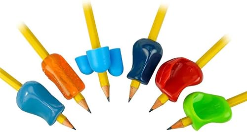 The Pencil Grip Paquete surtido de empuñaduras para lápices premium, ayuda de escritura ergonómica universal para diestros y zurdos, pinzas