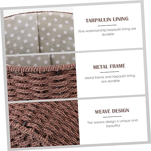 Corbeille en osier ronde et panier de rangement durable