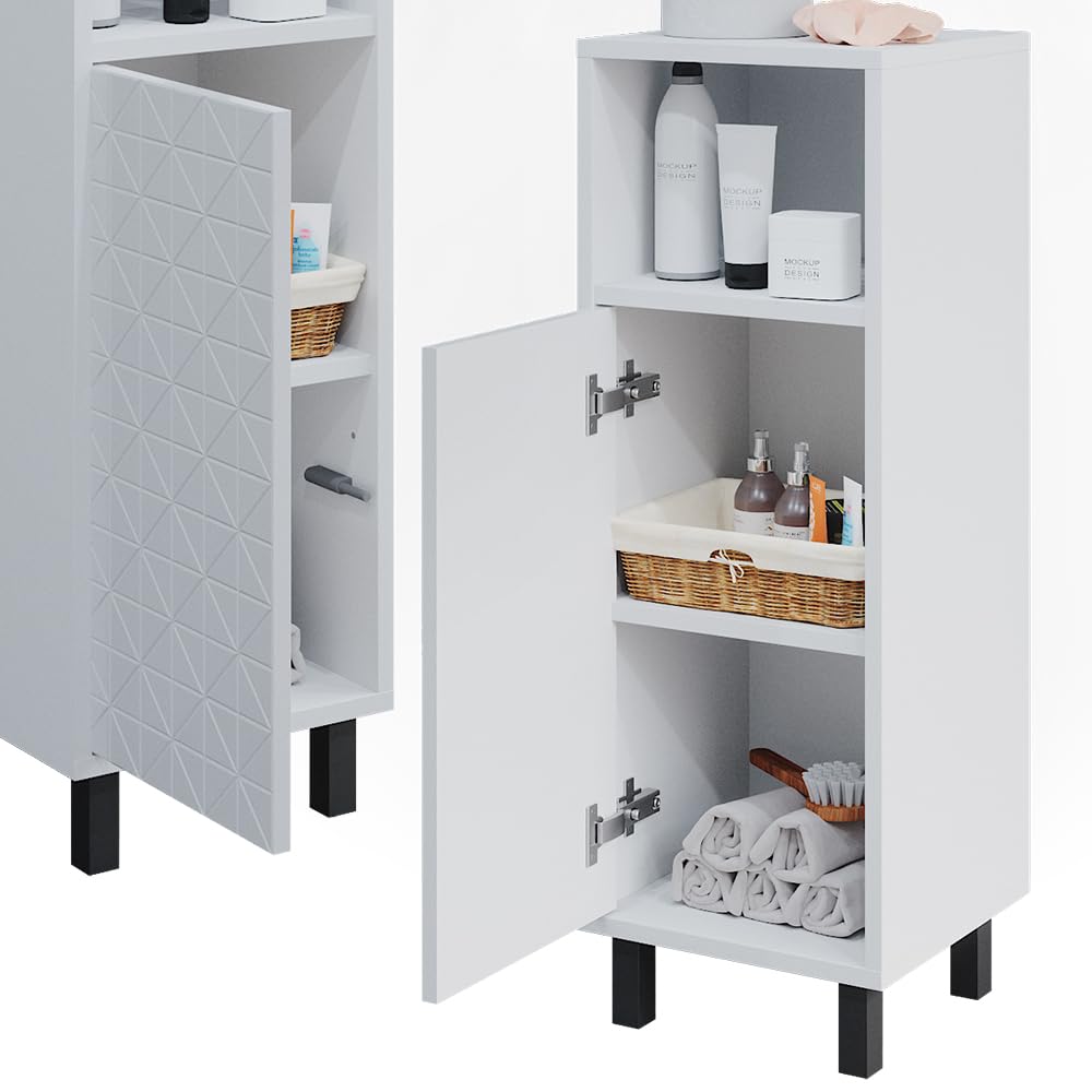 Vicco Midischrank Agasta, Weiß, 30 x 87.2 cm
