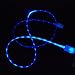 iKNOWTECH® 2IN1 Charing & Sync Brand New Universal 1m Flash USB Cable Visible LED Light Data Cable Luminous Micro USB Connector Charger Sync For Samsung/HTC/Nokia/Blackberry/Sony(Blue)