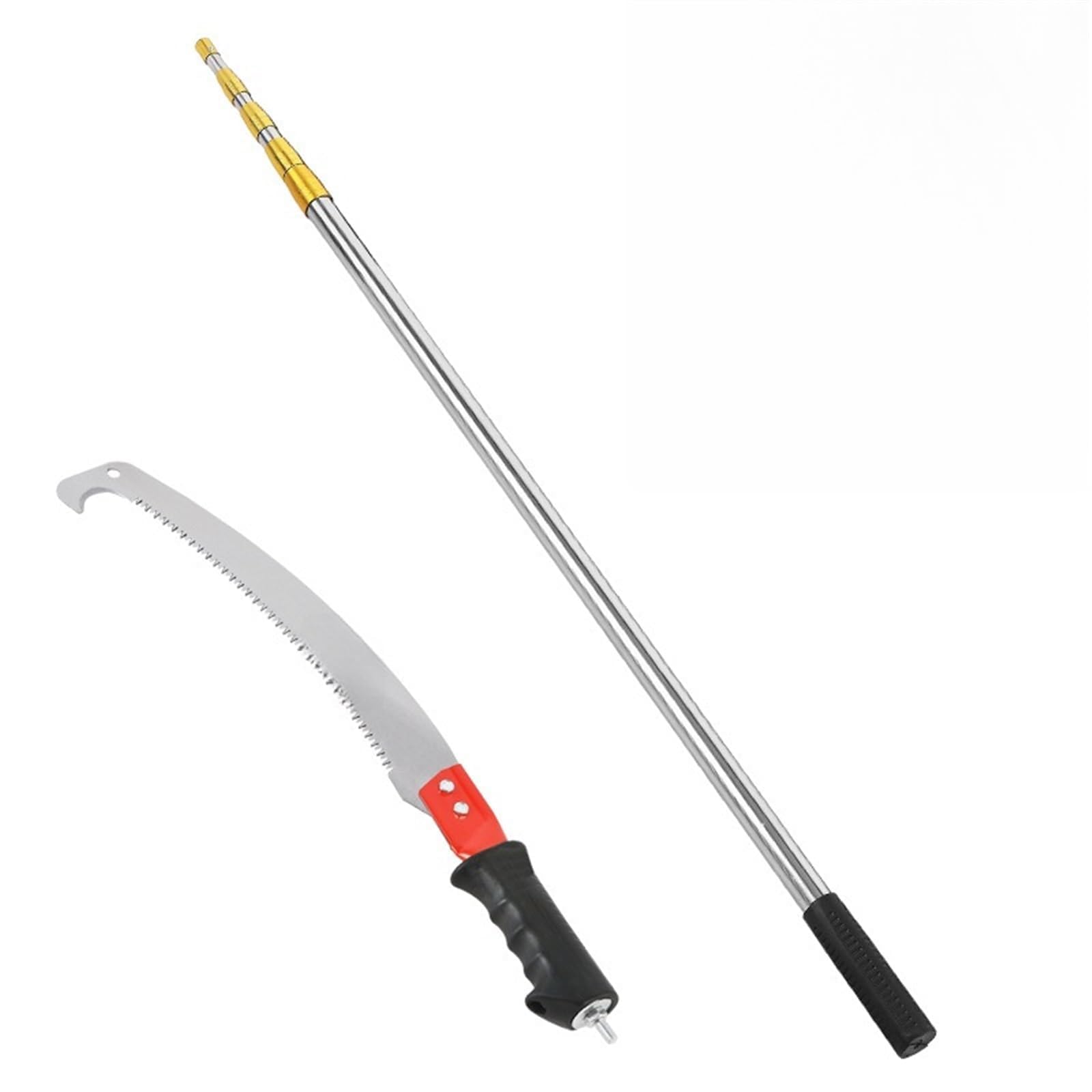 THE WHITE SHOP 14FT/10FT Pole Saw for Tree Trimming, Long Extension Pruning Saw, Blade Tree Trimmer Pole, Manual Pole Cutter for, Yard Garden and Patios Trees Branches Cutting (3M)