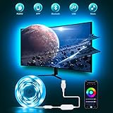 【MODO DE MÚSICA】 La tira de TV con un micrófono externo de alta sensibilidad. En el modo de música, el color y la velocidad de la luz cambian sigue sonidos ambientales como el de televisiones, películas y juegos. Le ofrecen la experiencia más visual intensa y viva.