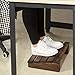 MyGift 15-Inch Burnt Wood Ergonomic Under-Desk Tilted Footrest for Home and Office