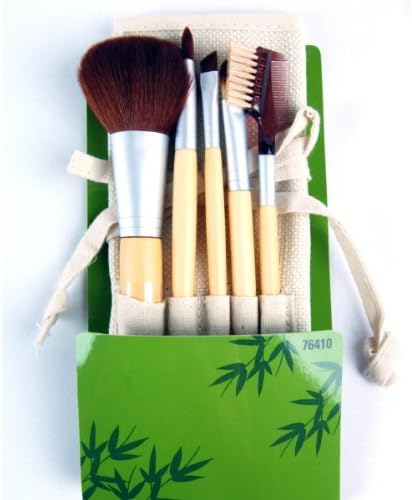 Elixir Beauty Cala Studio Pro Makeup Cosmetic Professional Bamboo Make-up Brush Set Kit with Case, 5pc