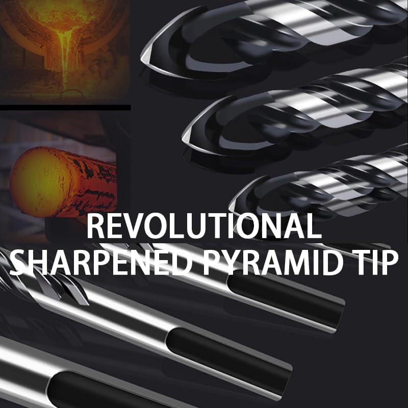 7PCS Carbide Drill Bits for Wood, Metal, and Plastic, Durable and Heat-Resistant, Ideal for DIY and Professional Use