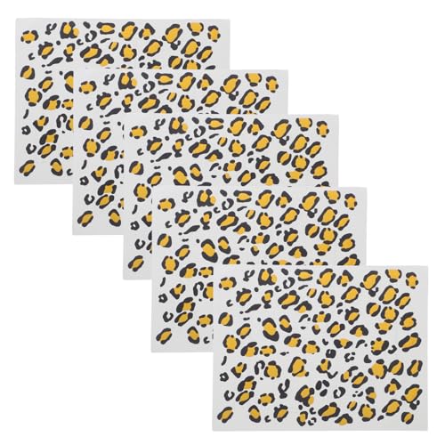 STOBAZA Pegatinas de Tatuajes Corporales Temporales Estampado de Leopardo 6 Hojas de Transferencia Térmica Decoración Corporal Segura y Versátil para Mujeres y Láminas Portátiles para