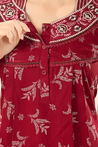 Image of Soulemo Women's Alpine Blended Printed Nighty 1635