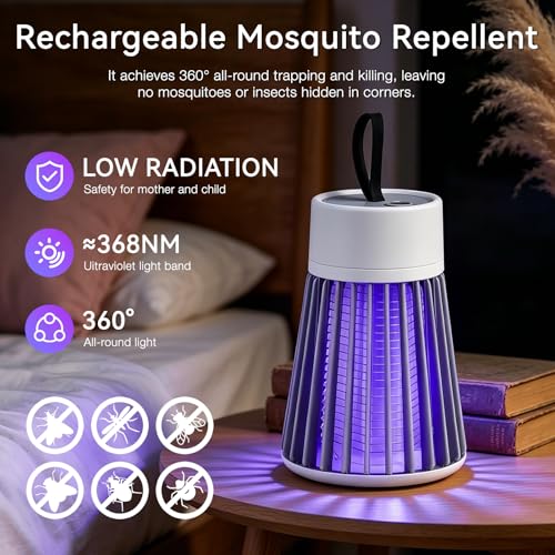 Matamosquitos exterior e interior USB: exterminador de insectos y matamoscas 360° 4
