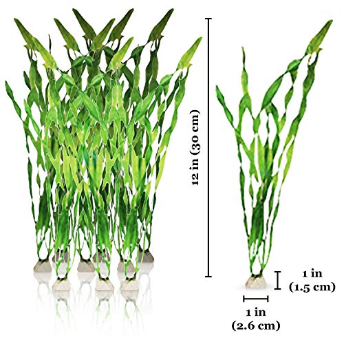 JOR Artificial Aquarium Decor, Creates Lush Forest in Your Tank, Fish Love Exploring Greenery, Creates Untouched Unspoiled Aquatic World, Makes Attractive Barrier for Aggressive Fish, 10-Pcs - Thumbnail 2