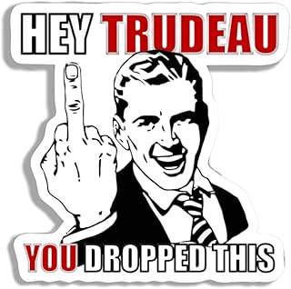 2Pcs/pack Fuck Trudeau TRUDEAU YOU DROPPED THIS Drama Teacher Again Must Go Free Canada Fringe Minority Sticker Freedom Convoy Decal for Waterbottle Laptop Hardhat Window Waterproof Truck (3.9X3.9inch)