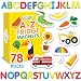 Curious Columbus Magnetic Objects and Letters. Set of 78 Foam Magnets Including 52 Pictures and 26 Uppercase Alphabet Magnets from A-Z. Best Educational Toy for Preschool Learning