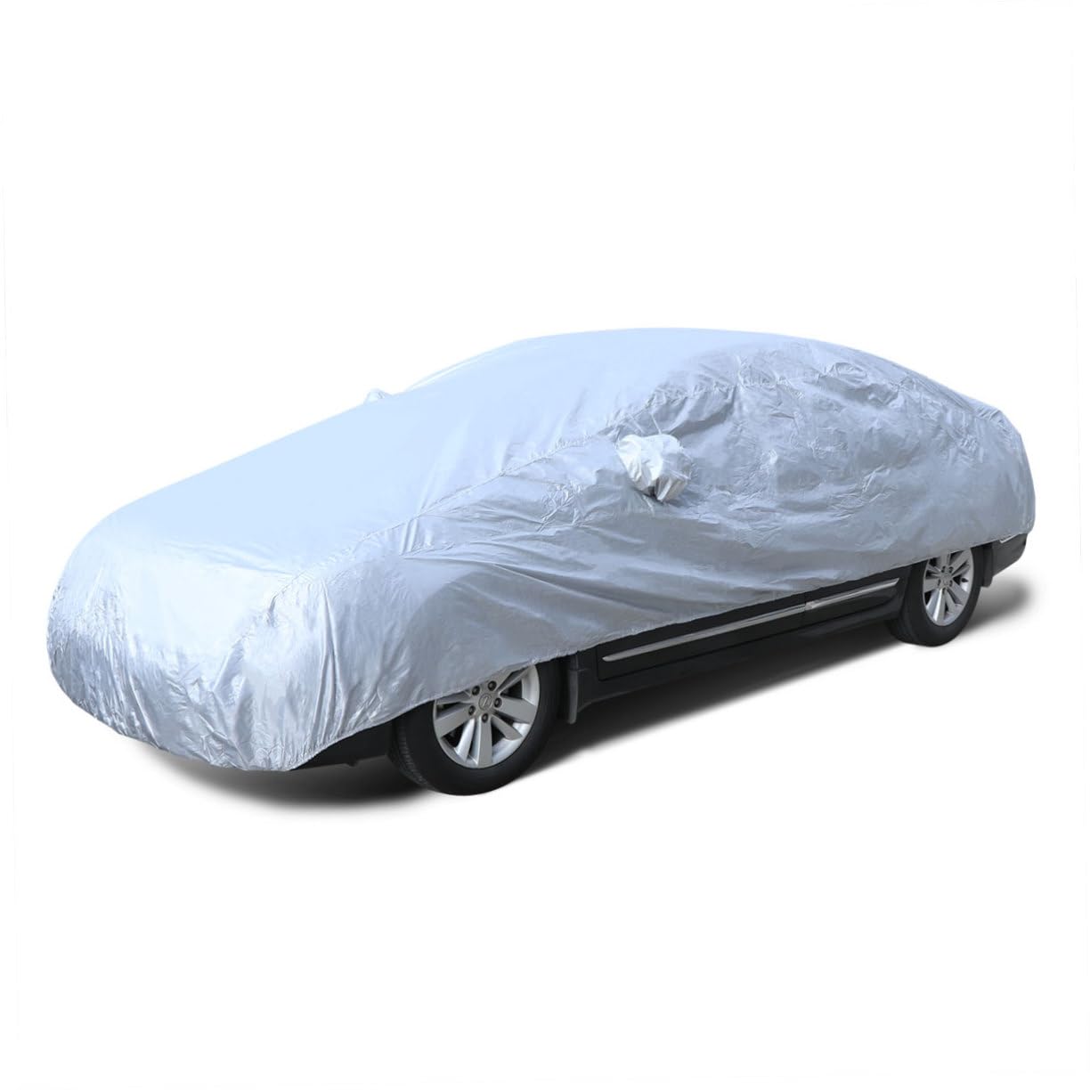 BUGUUYO XL Full Car Cover Silver Uv Outdoor and Scratch Easy to Store Breathable Car Shade for Use — view 9
