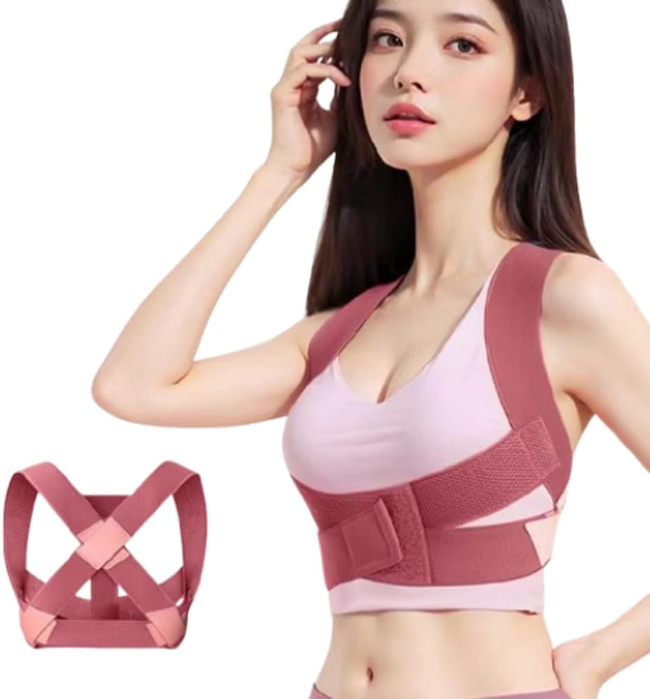 Posture Corrector for Women Adjustable Back Straightener for Neck Back and Shoulder Pain Relief Back Support Belt Can Relieve Physical Fatigue,A,S