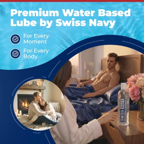 Image of Swiss Navy Premium Water-Based Lubricant - 24 oz | Lubricating Gel for Men, Women & Couples - Toy Safe - Non-Staining Formula - Compatible with Latex & Condoms
