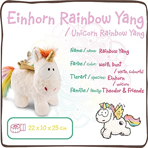NICI 47377 Kuscheltier Rainbow Yang 22 cm – Einhorn Plüschtier für Mädchen, Jungen & Babys – Flauschiges Stofftier zum Kuscheln & Spielen – Kuscheliges Schmusetier, weiß/bunt – Bild 4