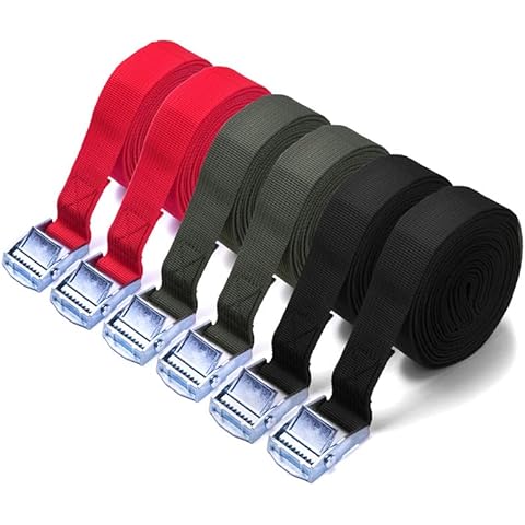 6 Pcs Heavy Duty Ratchet Straps by TINA Cover