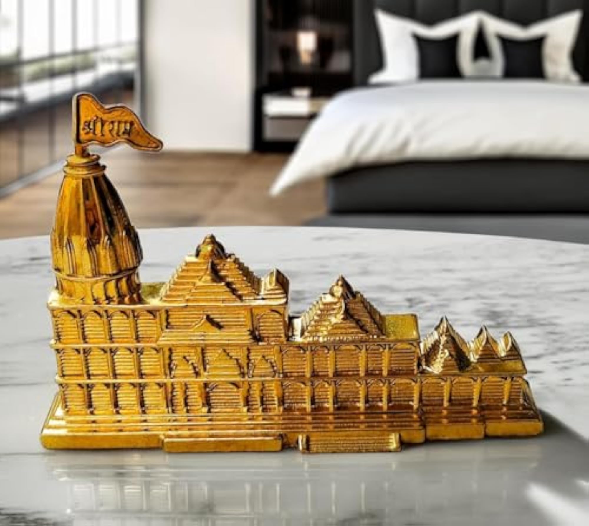 Pure Brass Ram Mandir Ayodhya Model Decorative Showpiece