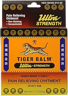 Tiger Balm Pain Relieving Ointment, Sports Ultra, 50g – Professional Size – Sports Rub Ultra Strength – Knee Inflammation Relief – Relief for Hand Arthritis – Tiger Balm Ultra – 2 Pack