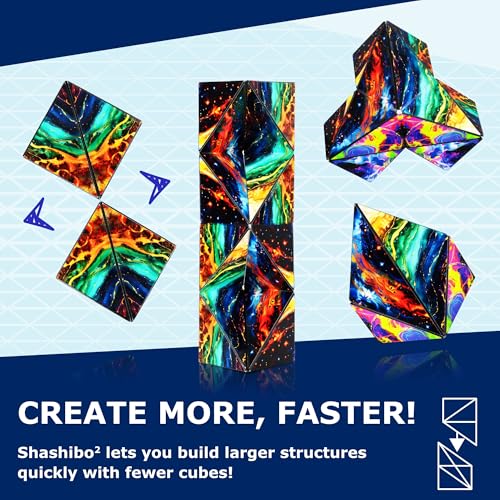 Image of Shashibo ICOSA XL Magnetic Puzzle & Sensory Fidget Toy for Adults & Kids, Stress Relief Fidget Toy for Puzzle Enthusiasts, Cool Fidget Toys for Desk, Shape Shifting Sensory Toy, 200+ Possible Shapes