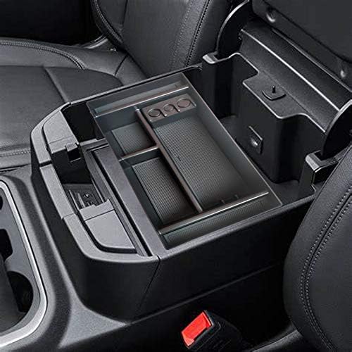 Car Center Console Organizer Tray for 2019 2020 2021 Chevy Silverado/GMC Sierra 1500 and 2019-2021 Silverado/Sierra 1500/2500/3500 HD GM Vehicles Accessories (Full Console w/Bucket Seats ONLY)