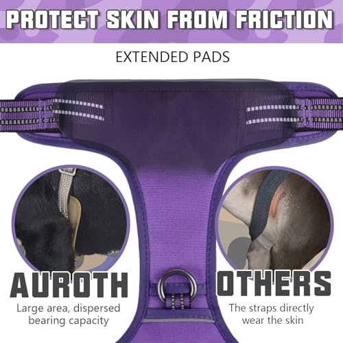 Image of AUROTH Tactical Dog Harness for Large Dogs, Heavy Duty No Pull Pet Vest